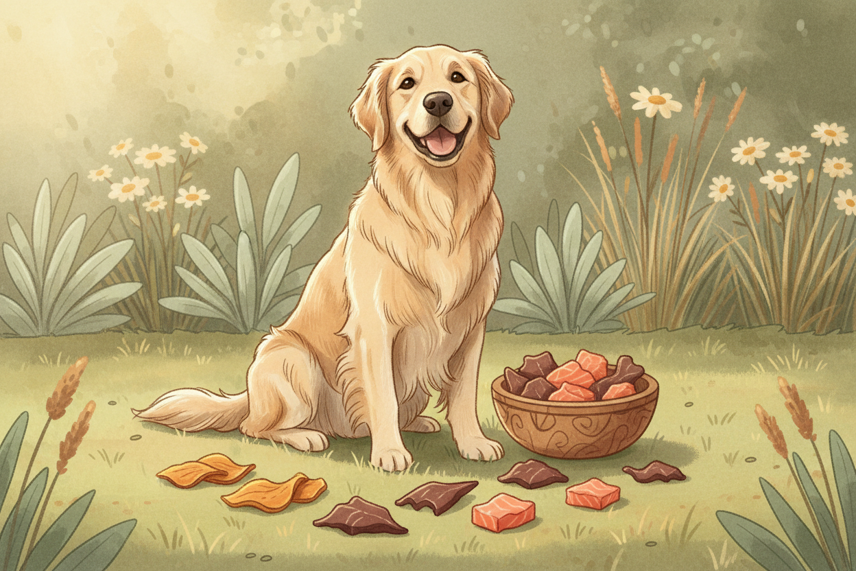 Farm to Pet single-ingredient dog treats including chicken chips and antler chews