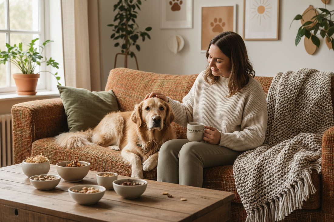 A person finding comfort with their emotional support animal, highlighting the bond between pets and mental wellness