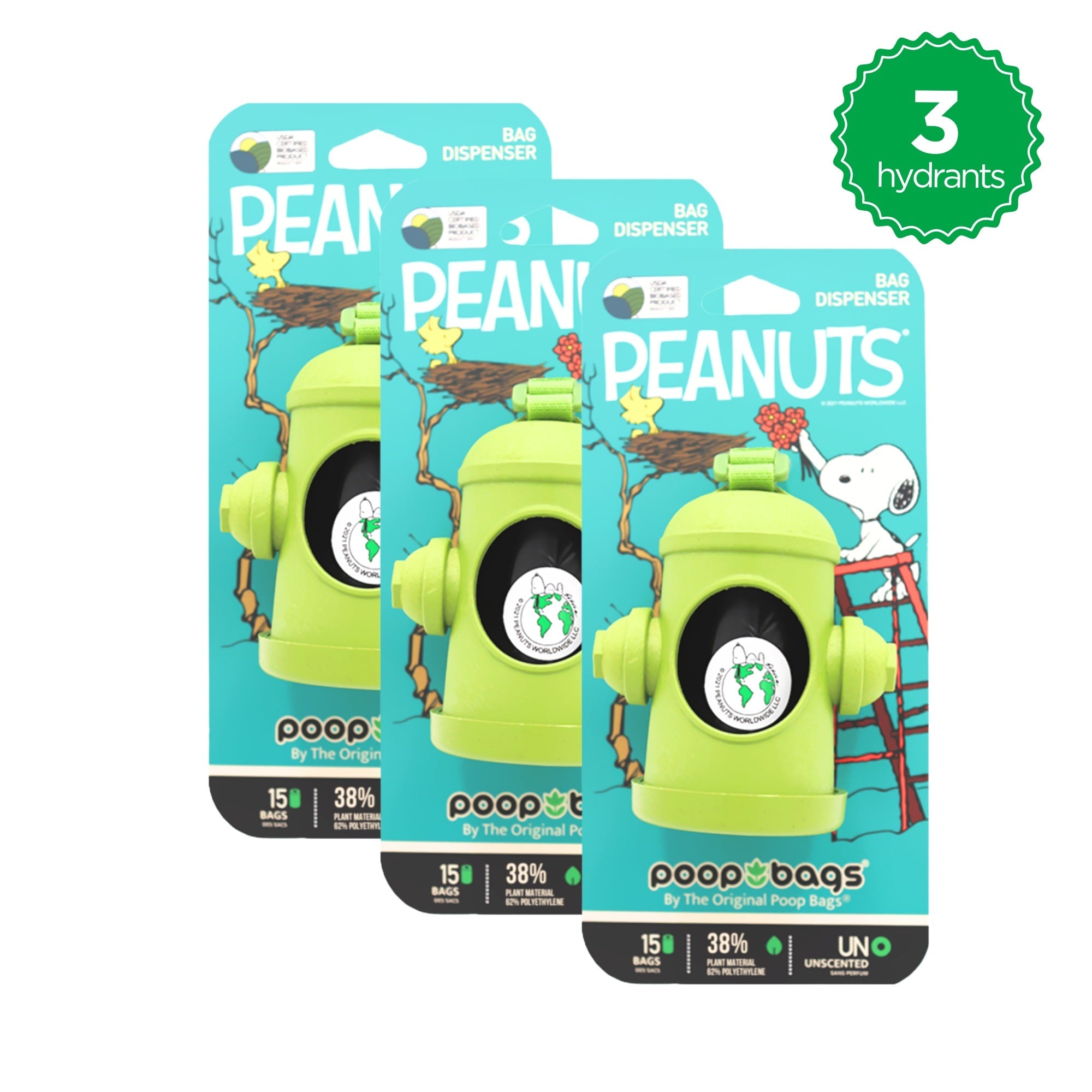 Snoopy Hydrant Dispenser & Poop Bags