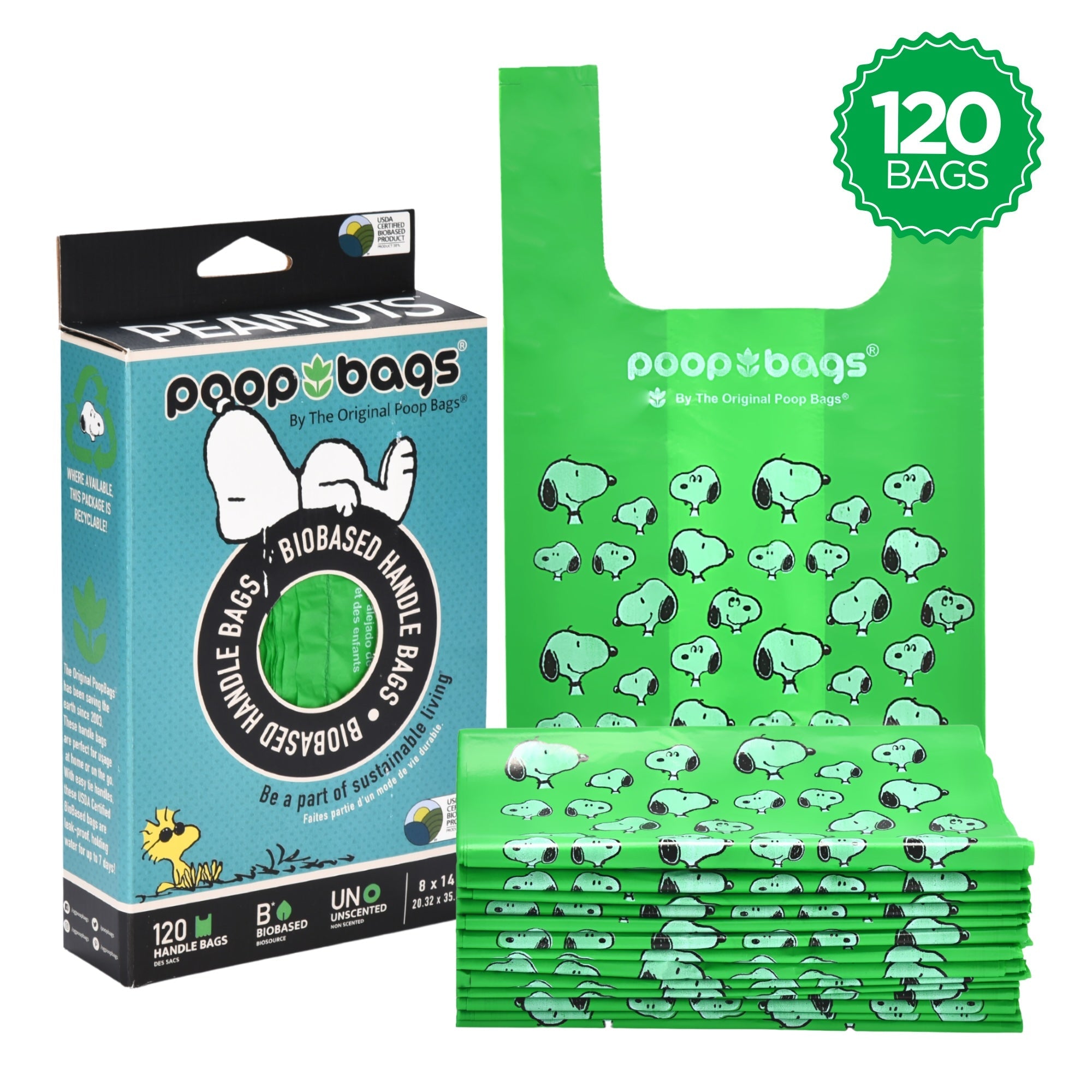Snoopy Handle Tie Poop Bags