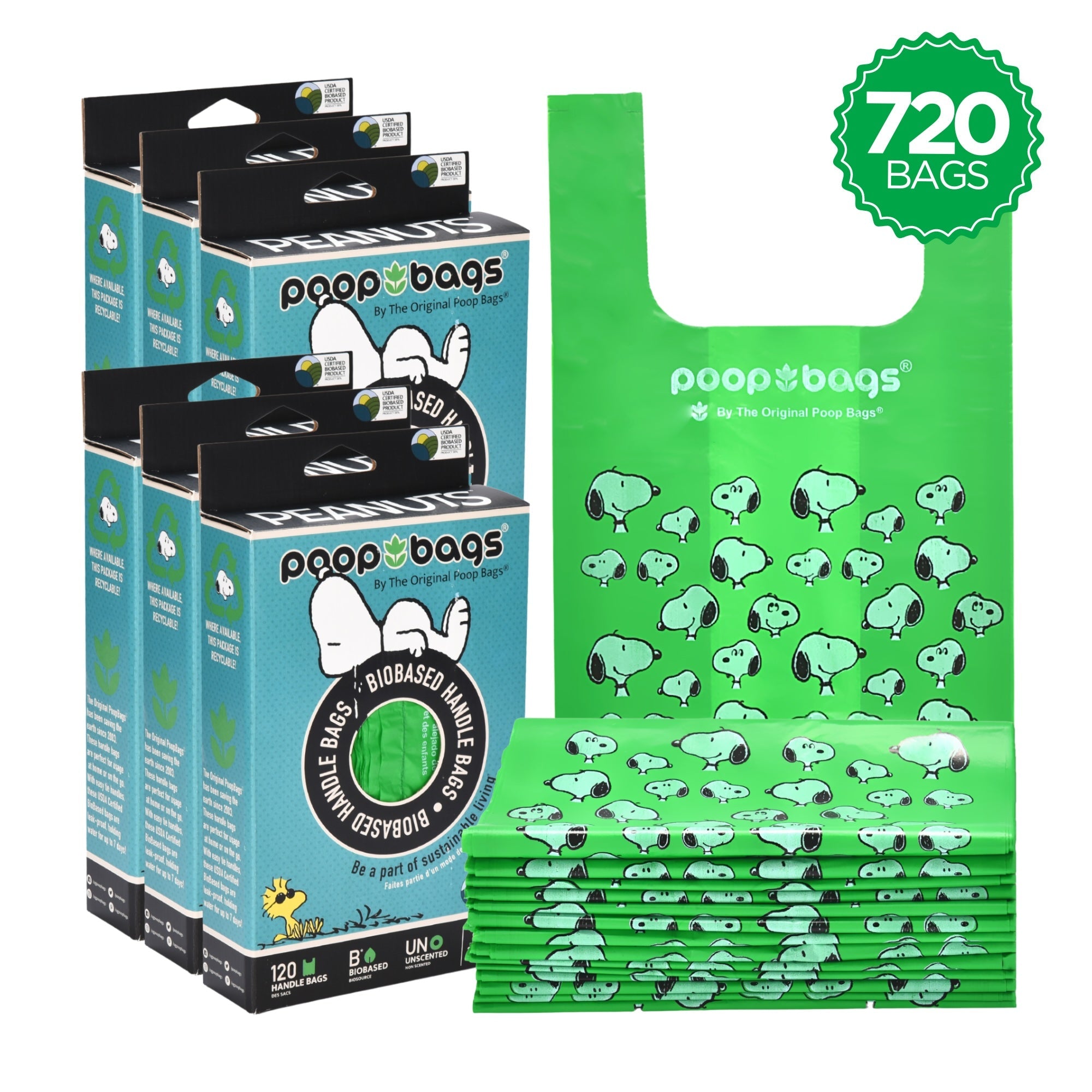 Snoopy Handle Tie Poop Bags