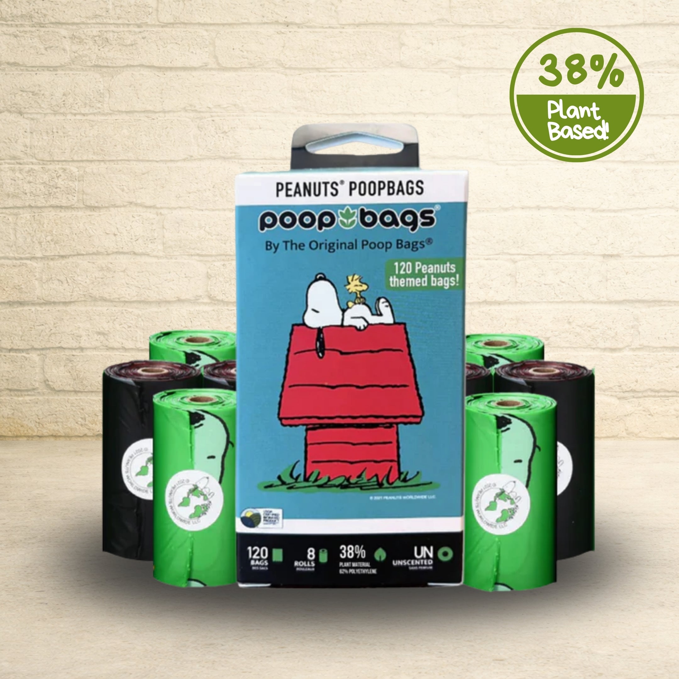 Snoopy Unscented Leash Roll Poop Bags