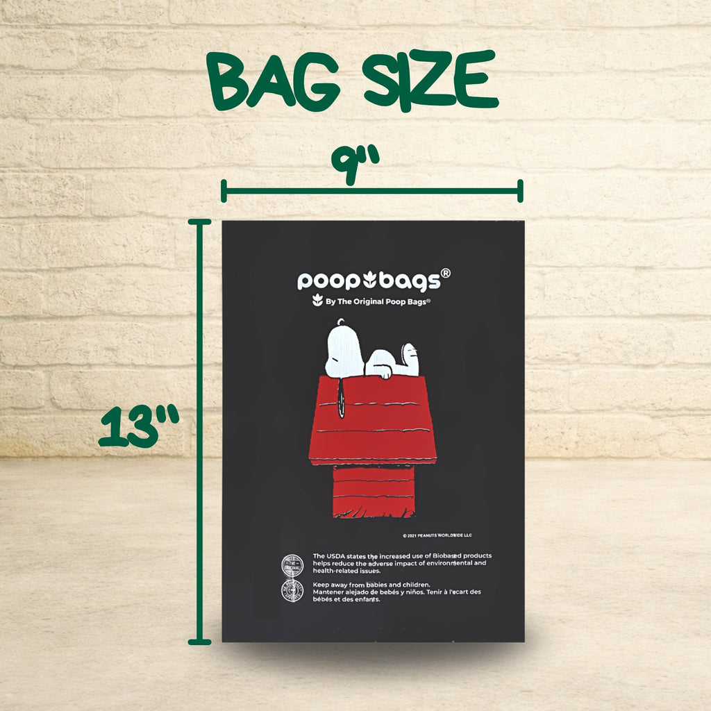 Snoopy Unscented Leash Roll Poop Bags