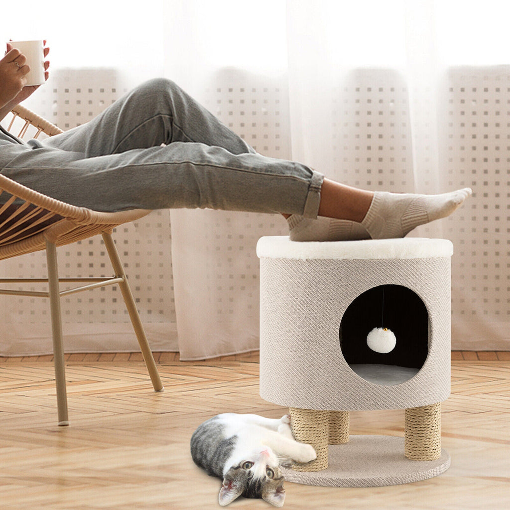 Cat Condo with Scratching Post
