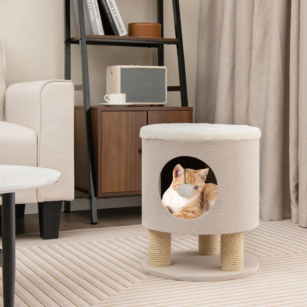 Cat Condo with Scratching Post