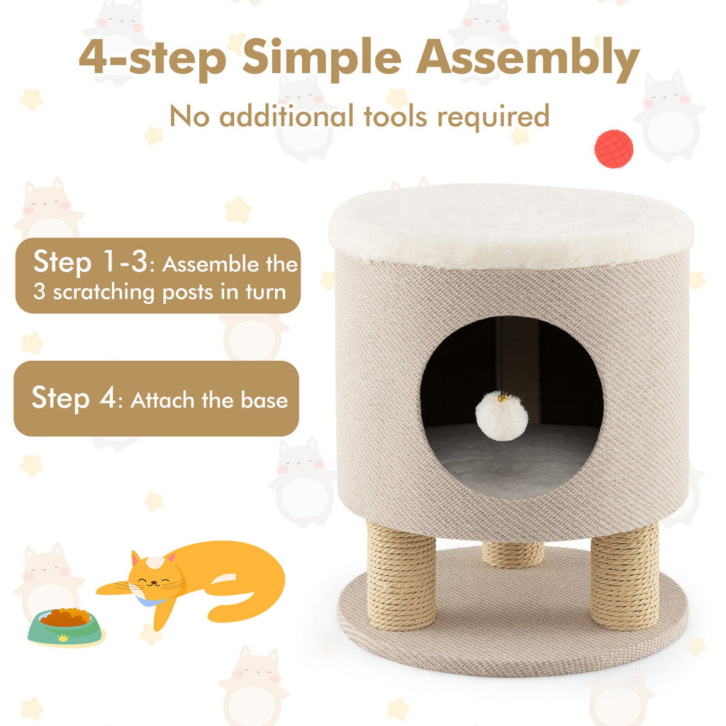 Cat Condo with Scratching Post