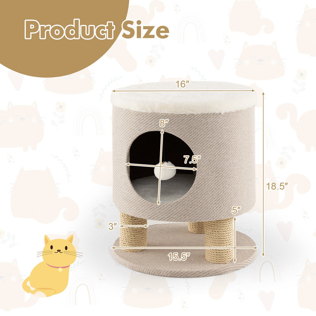 Cat Condo with Scratching Post