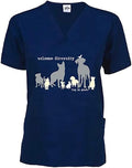 Welcome Diversity Scrub Top – Navy