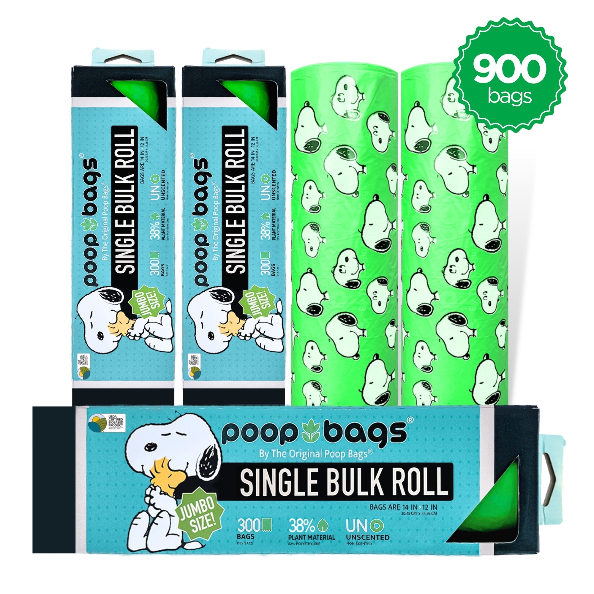 Snoopy Jumbo Bulk Roll Poop Bags