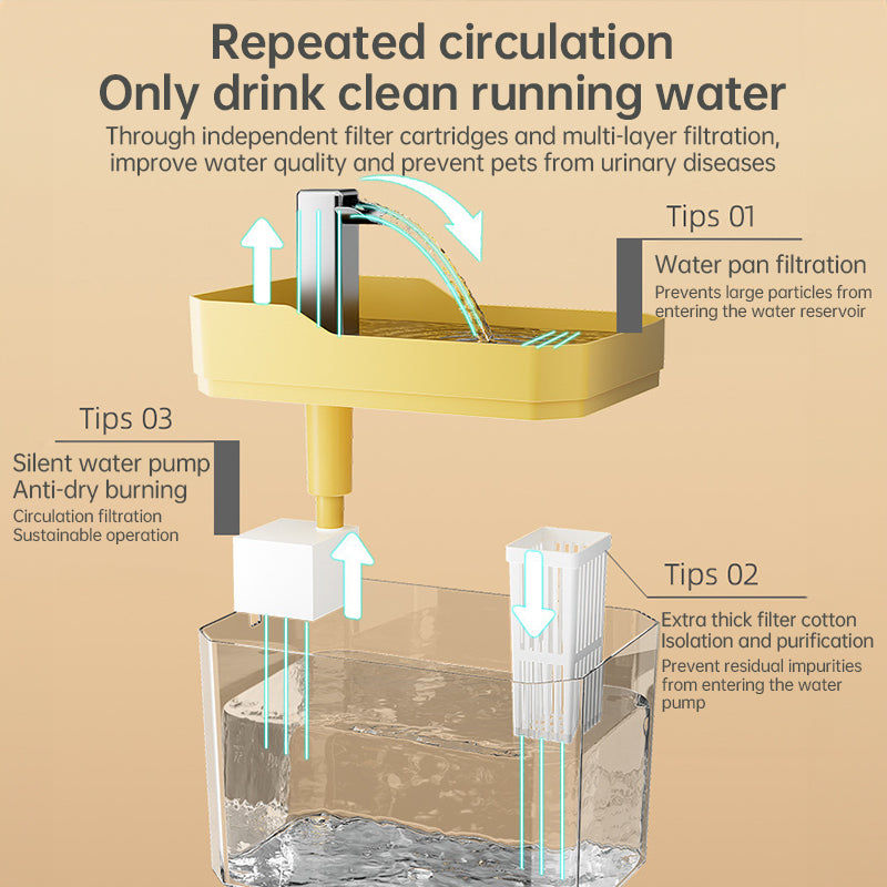 Filtered Cat Water Fountain