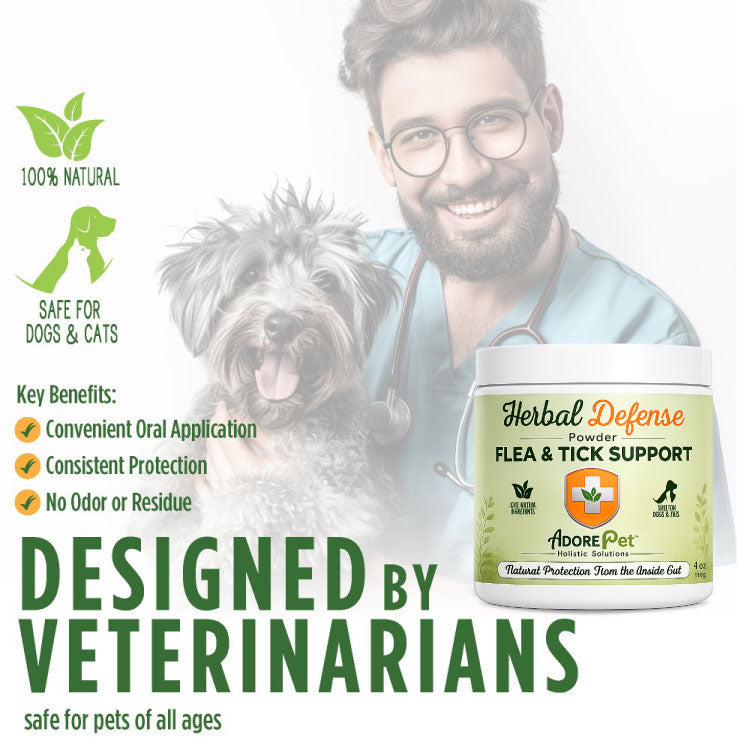 Herbal Defense Powder – Natural Flea, Tick & Mosquito Repellent for Dogs & Cats