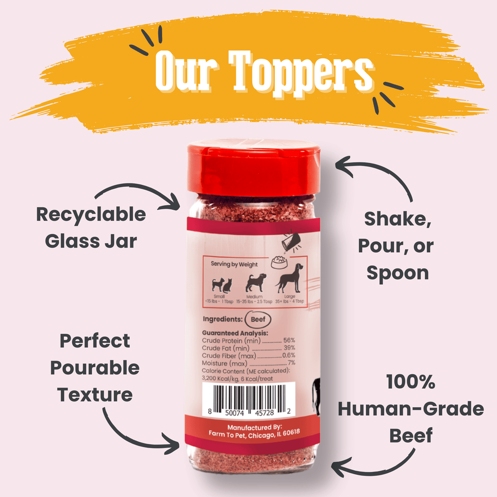 Beef Dog Food Topper Powder