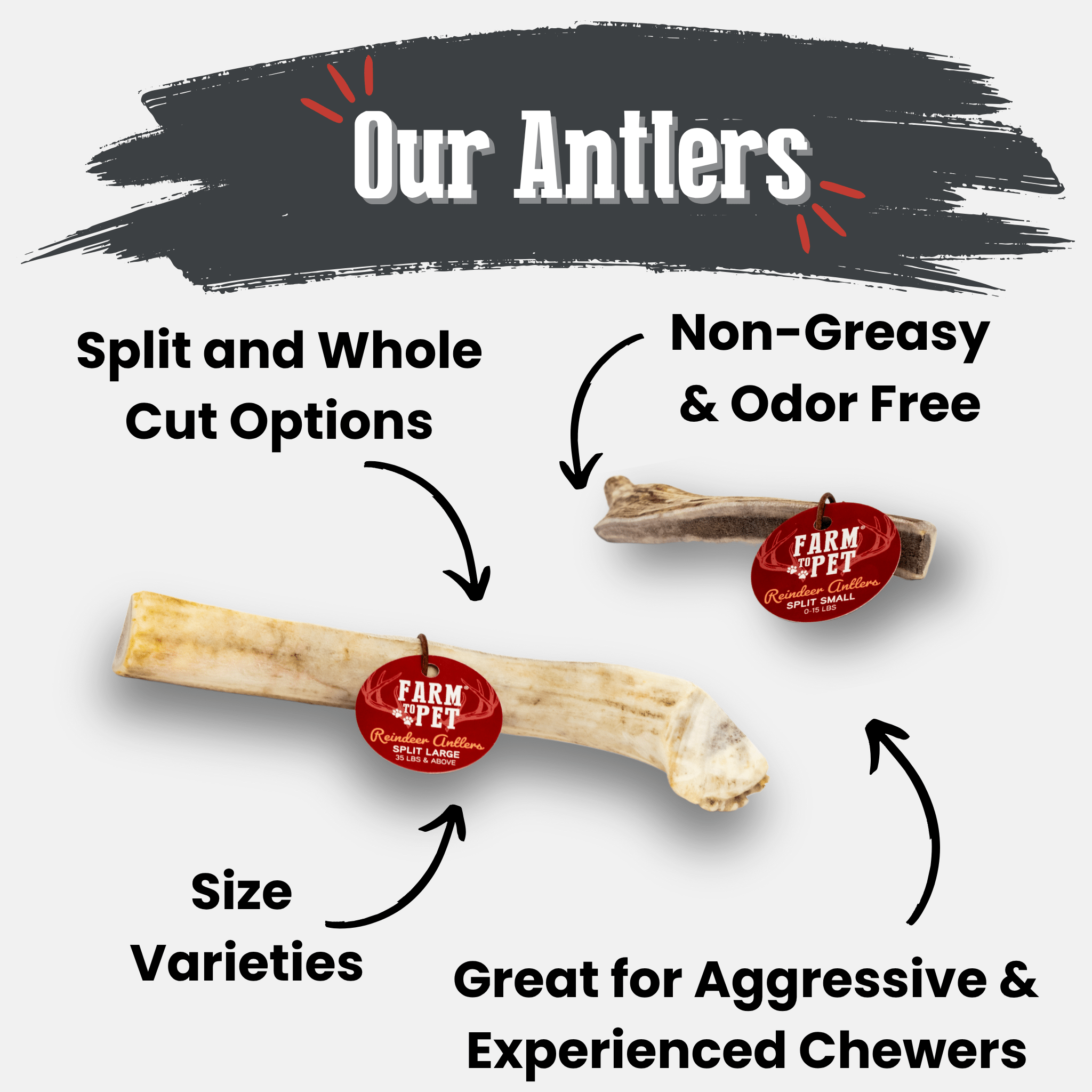 Reindeer Antler Dog Chews