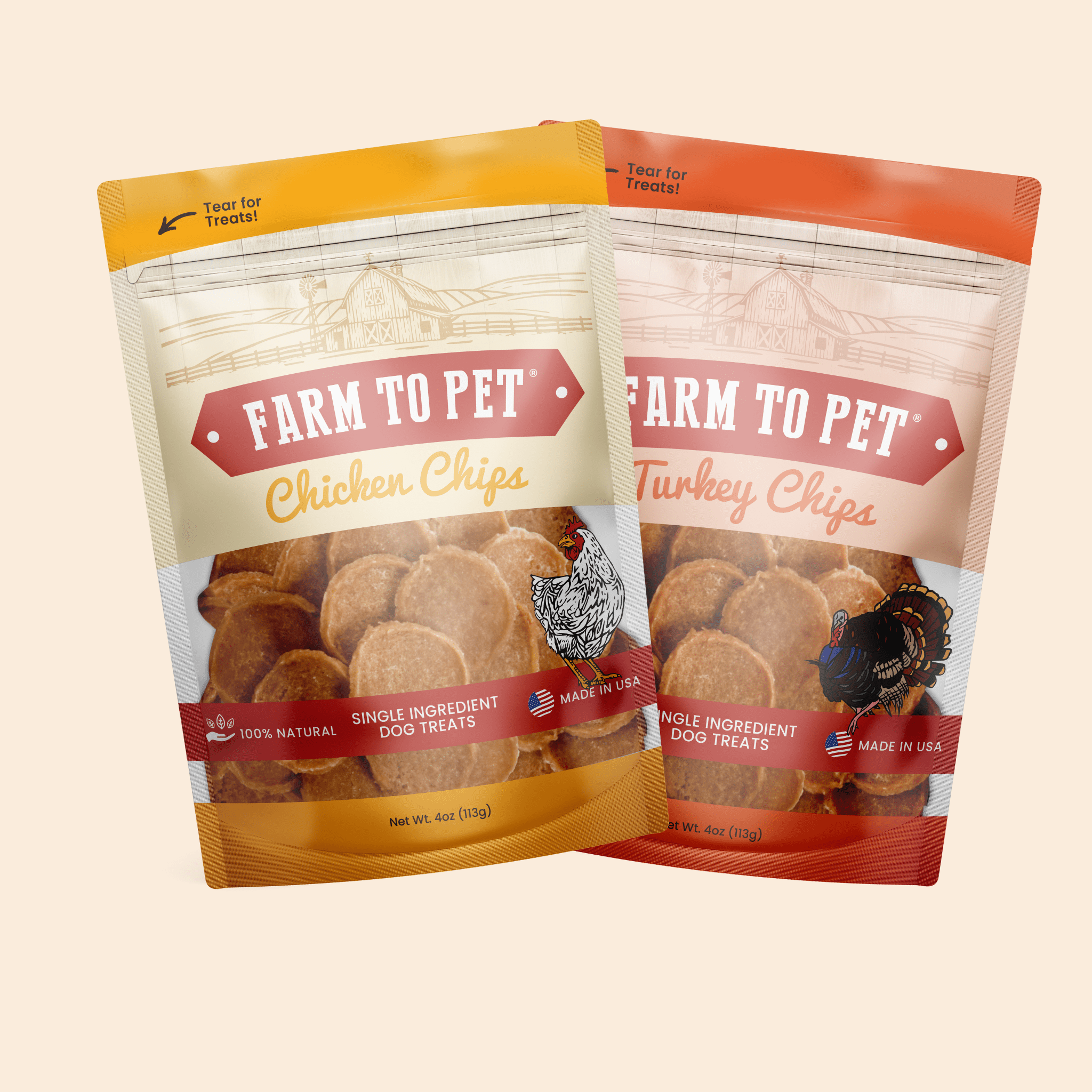 Turkey & Chicken Chip Dog Treats