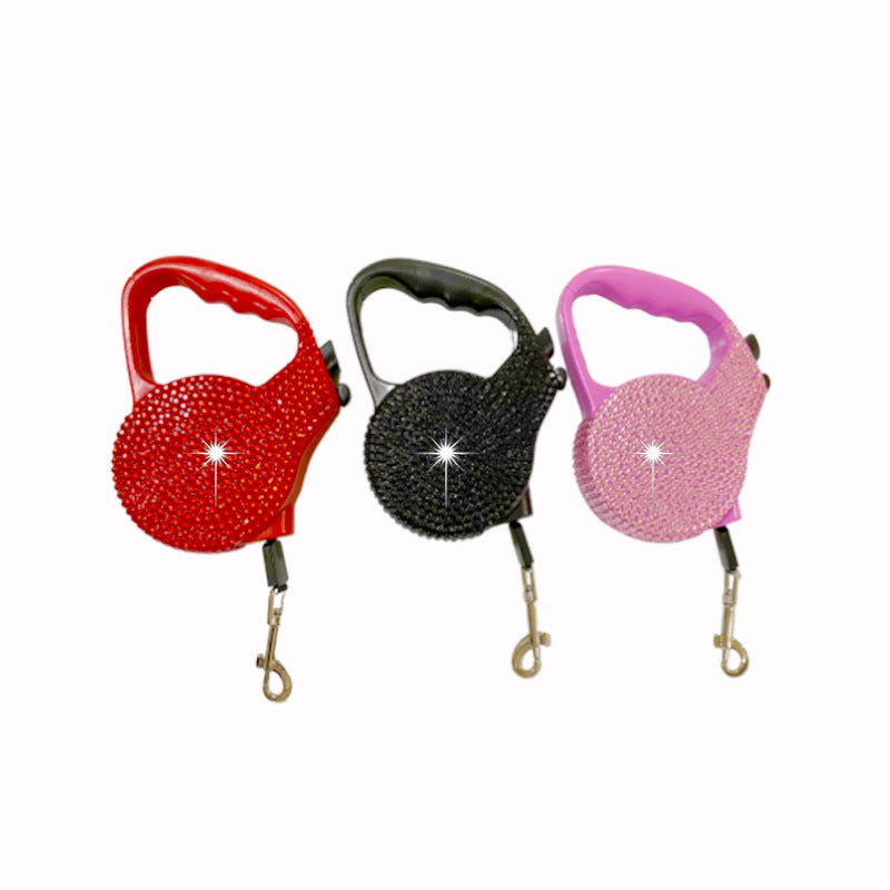 Rhinestone Retractable Dog Leash