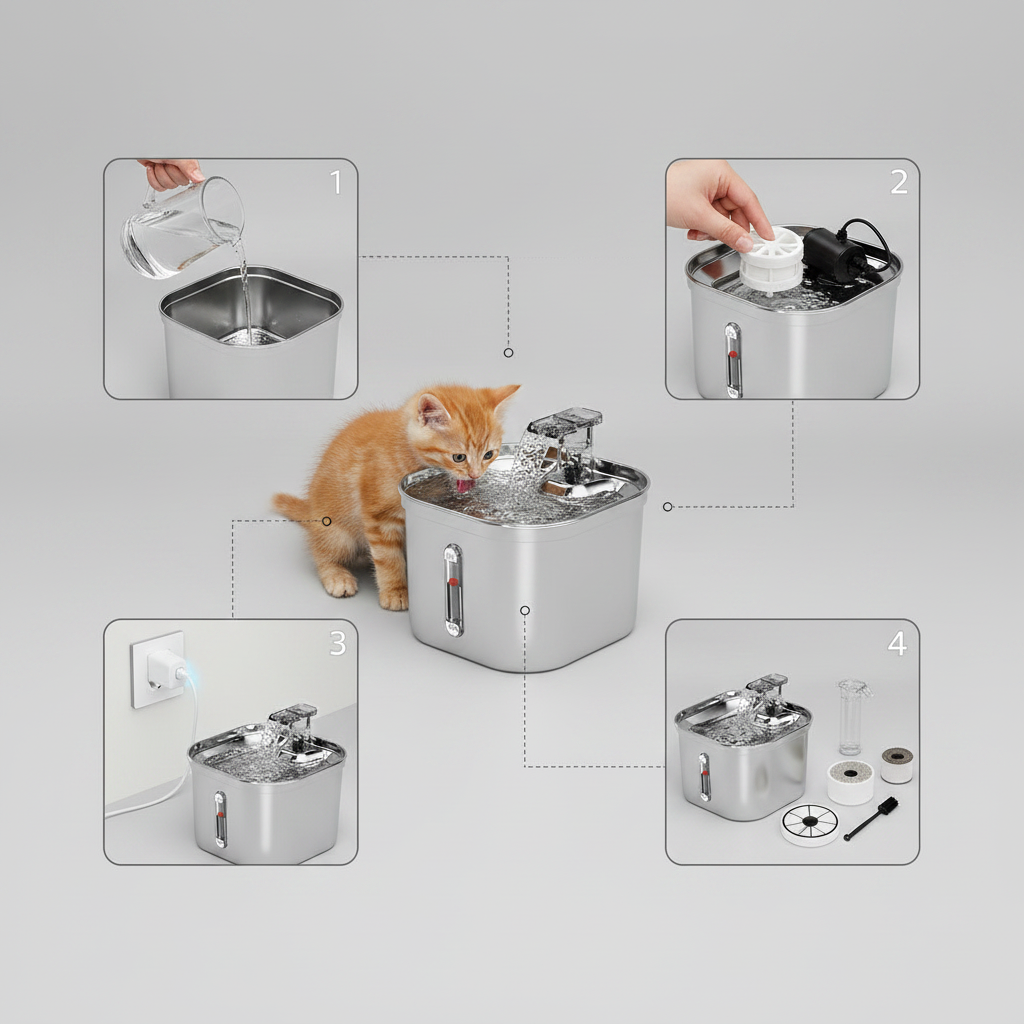 MidFox Circulating Pet Water Fountain
