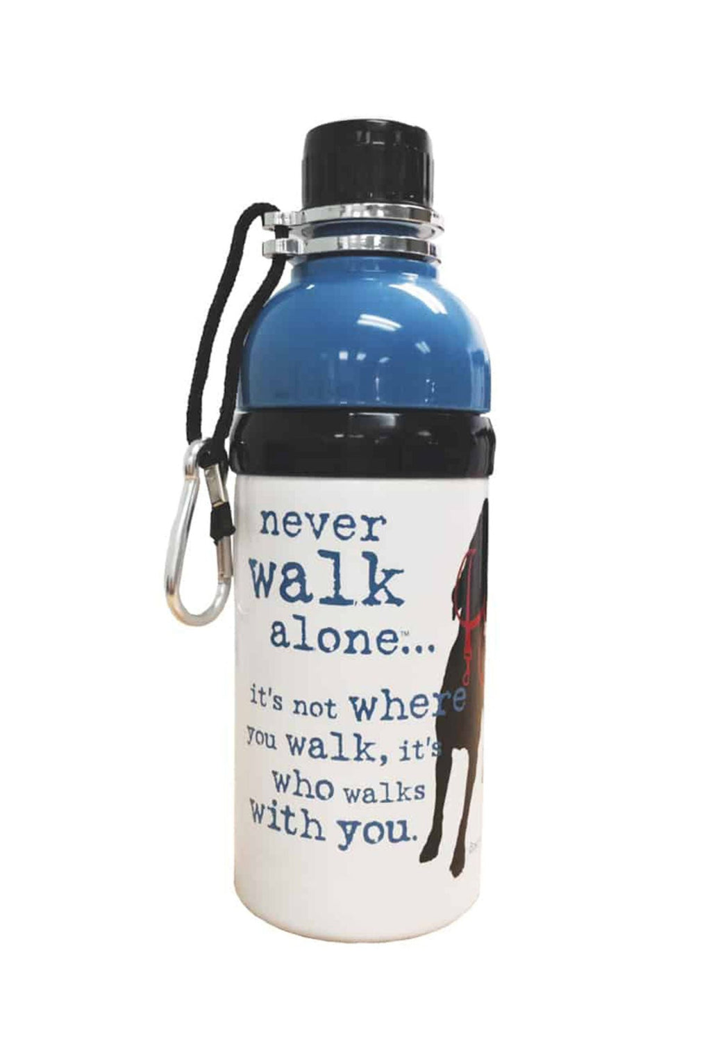 Never Walk Alone Dog Water Bottle