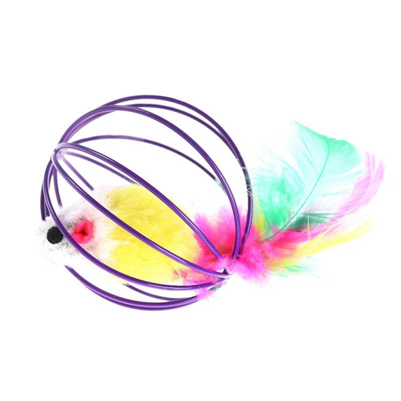 Cat Feather Wand & Ball Toy Set