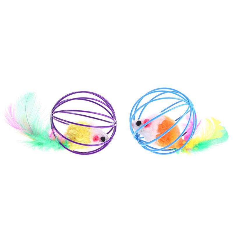Cat Feather Wand & Ball Toy Set