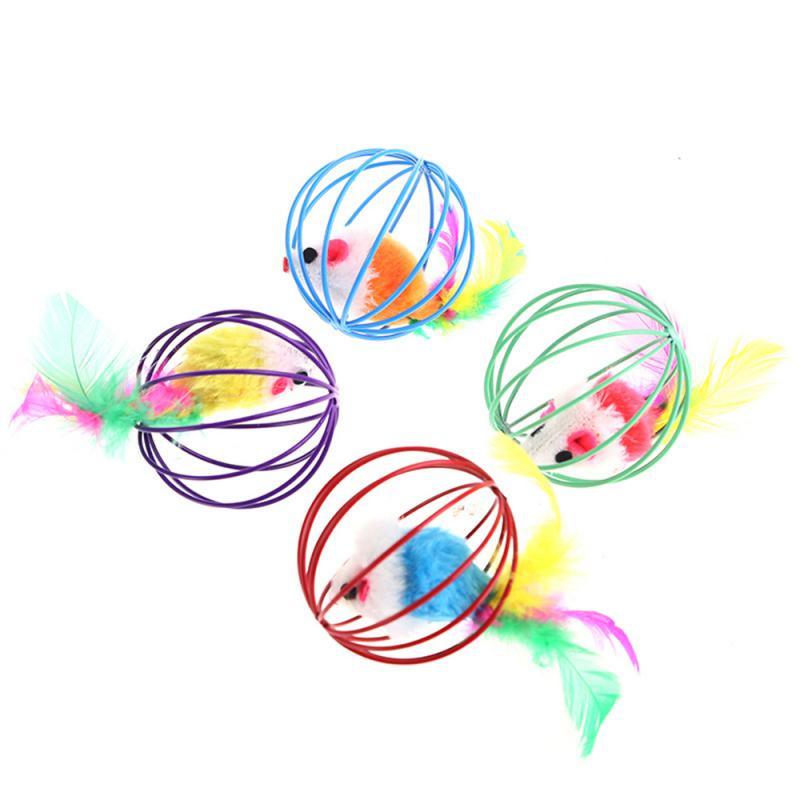 Cat Feather Wand & Ball Toy Set