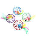 Cat Feather Wand & Ball Toy Set