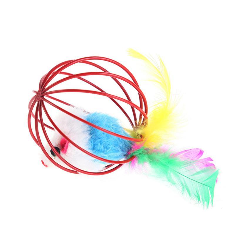 Cat Feather Wand & Ball Toy Set