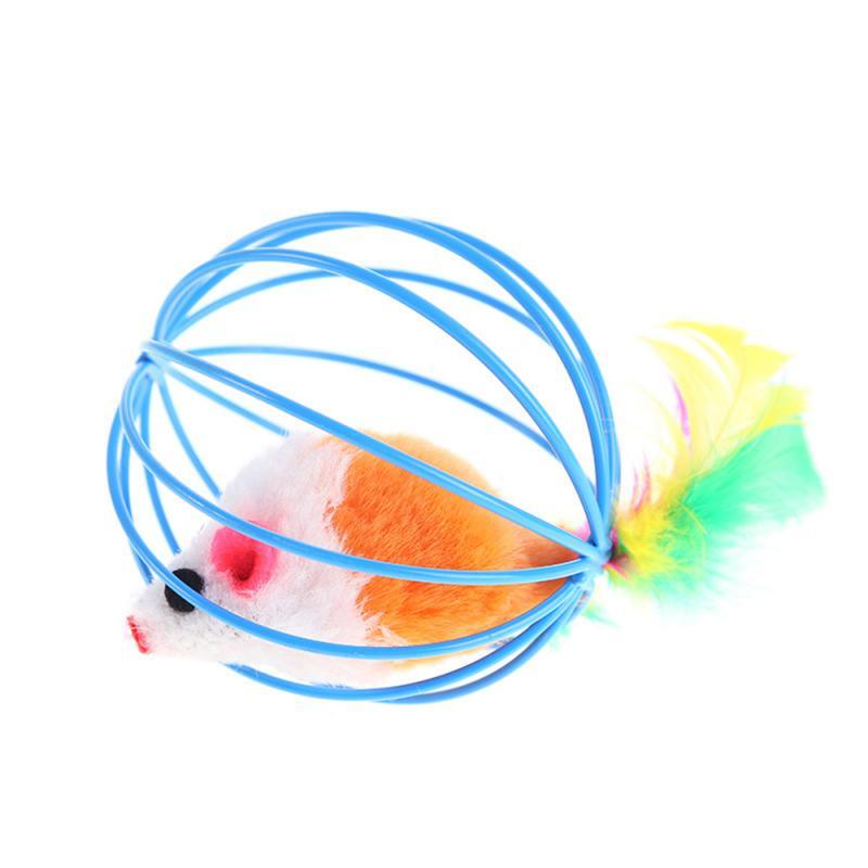 Cat Feather Wand & Ball Toy Set