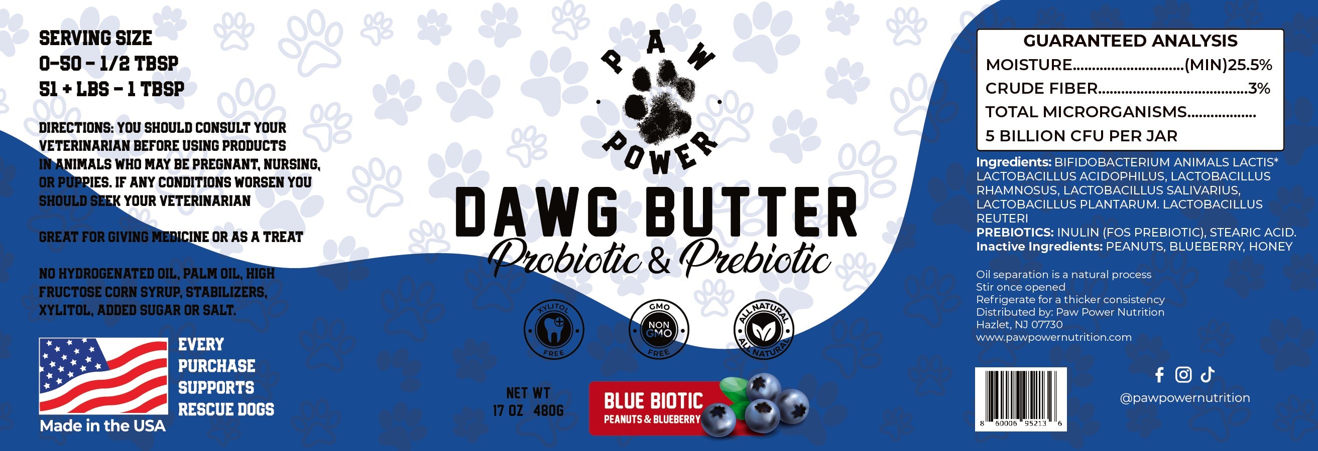 Probiotic Peanut Butter for Dogs
