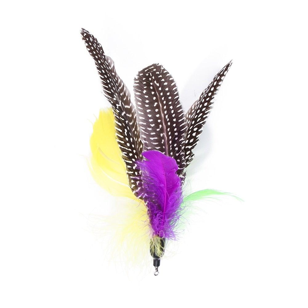 Retractable Cat Feather Wand Toy Set