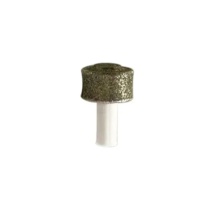 Pet nail grinder replacement grinding head with metallic sanding tip and white base