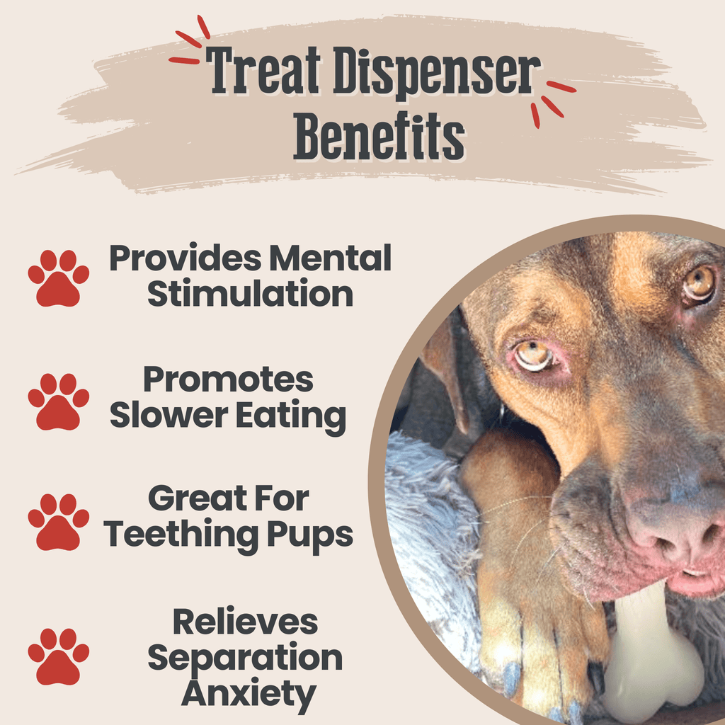 Dog treat dispenser with bone design, pale green and glossy