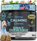 Hemp calming chew jar for dogs, duck flavor, 90 count