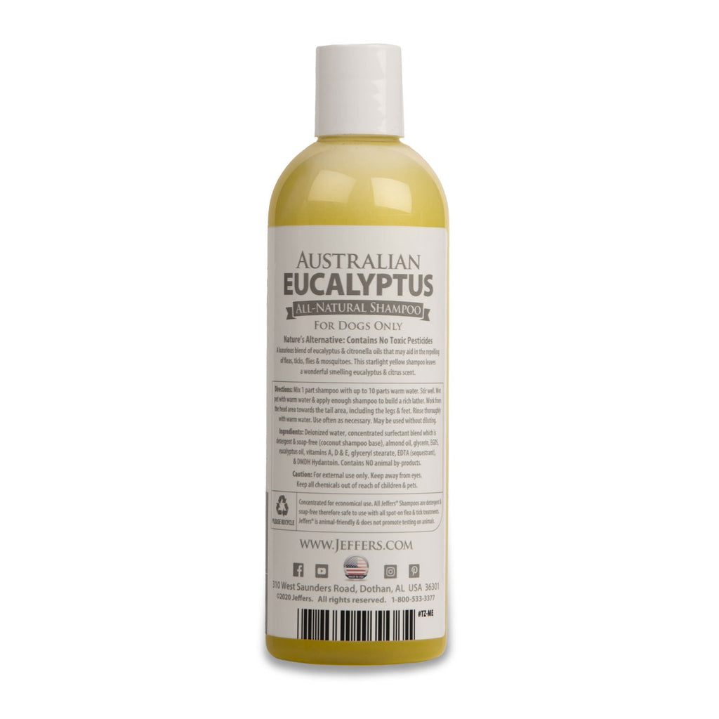 Natural Eucalyptus Dog Shampoo – Flea, Tick & Insect Repellent