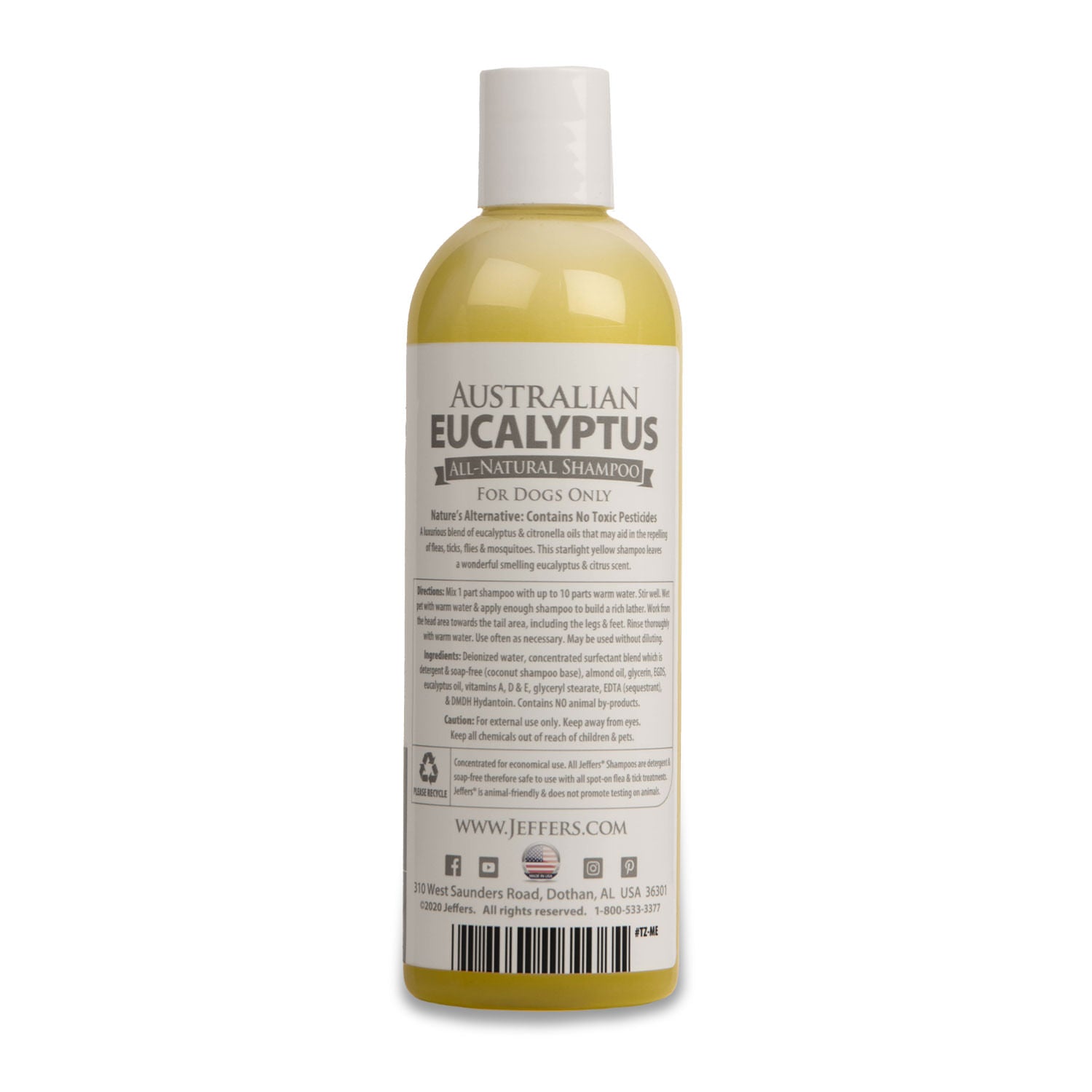 Natural Eucalyptus Dog Shampoo – Flea, Tick & Insect Repellent