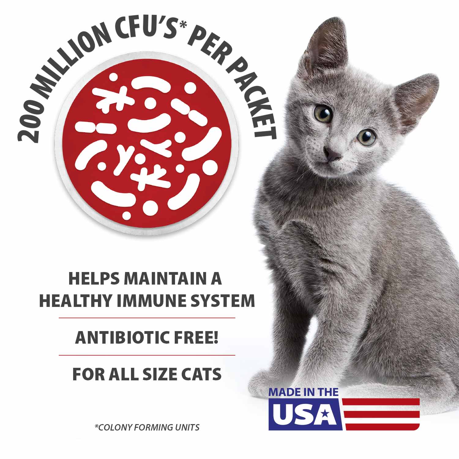 Belly Buddy Probiotic Supplement Packets for Cats