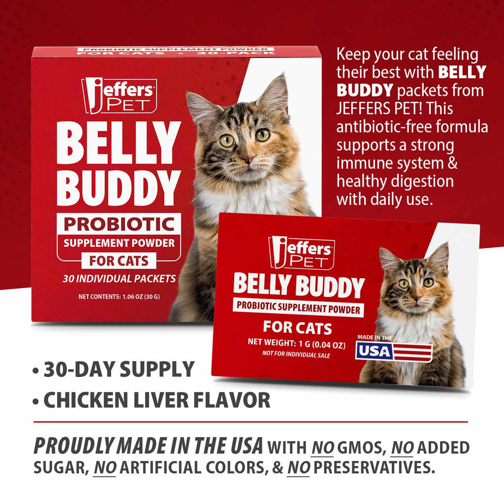Belly Buddy Probiotic Supplement Packets for Cats