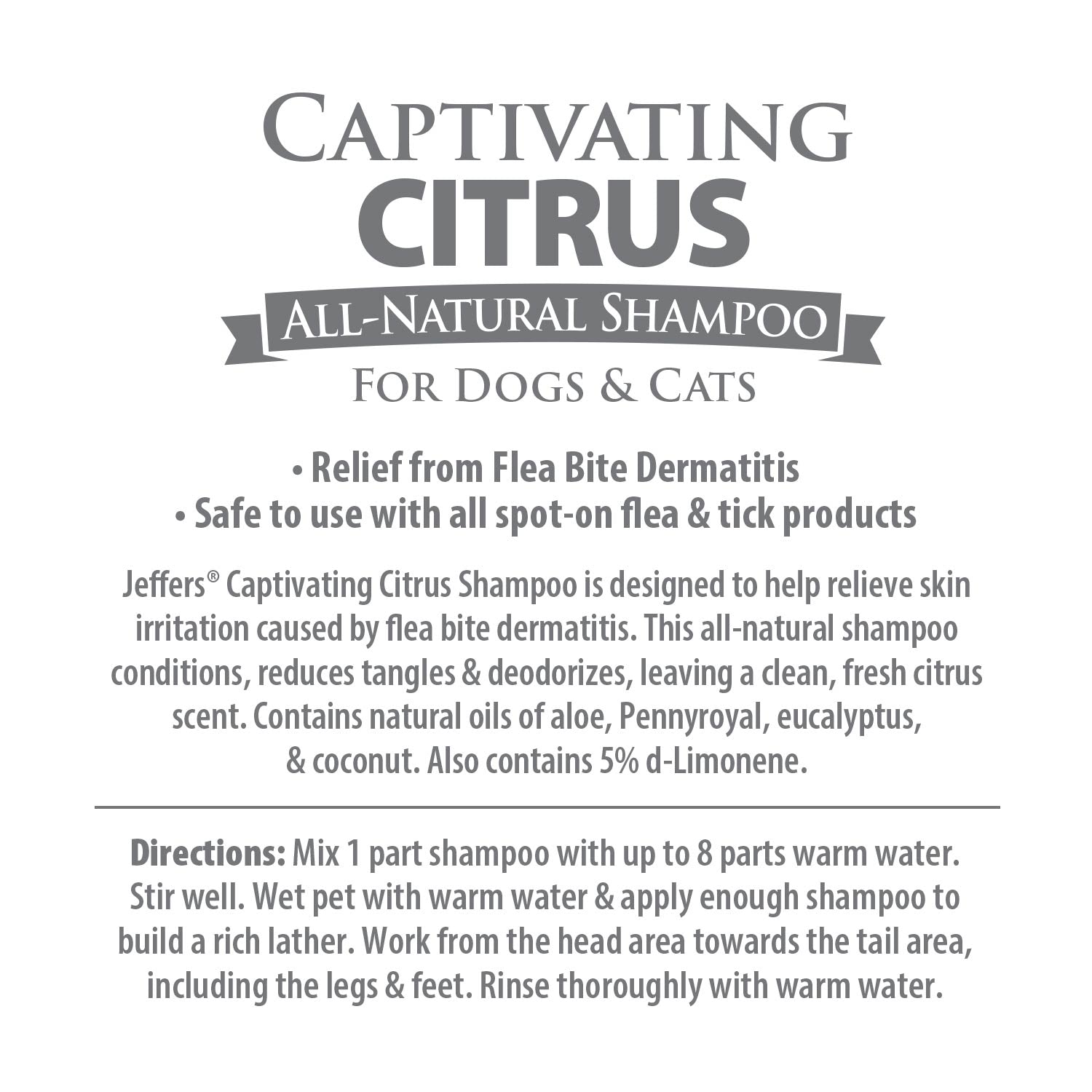 Citrus Flea Bite Relief Shampoo for Dogs & Cats