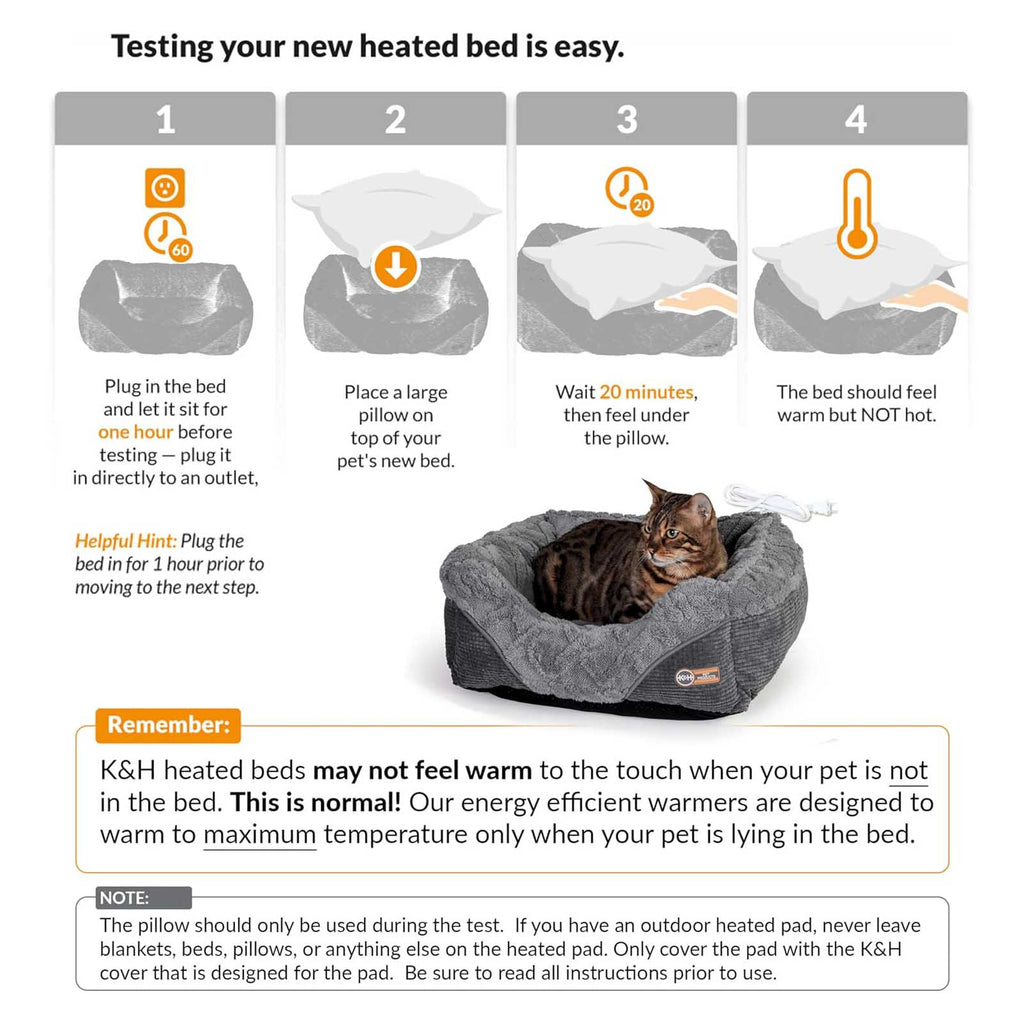 Heated Pet Lounge Bed