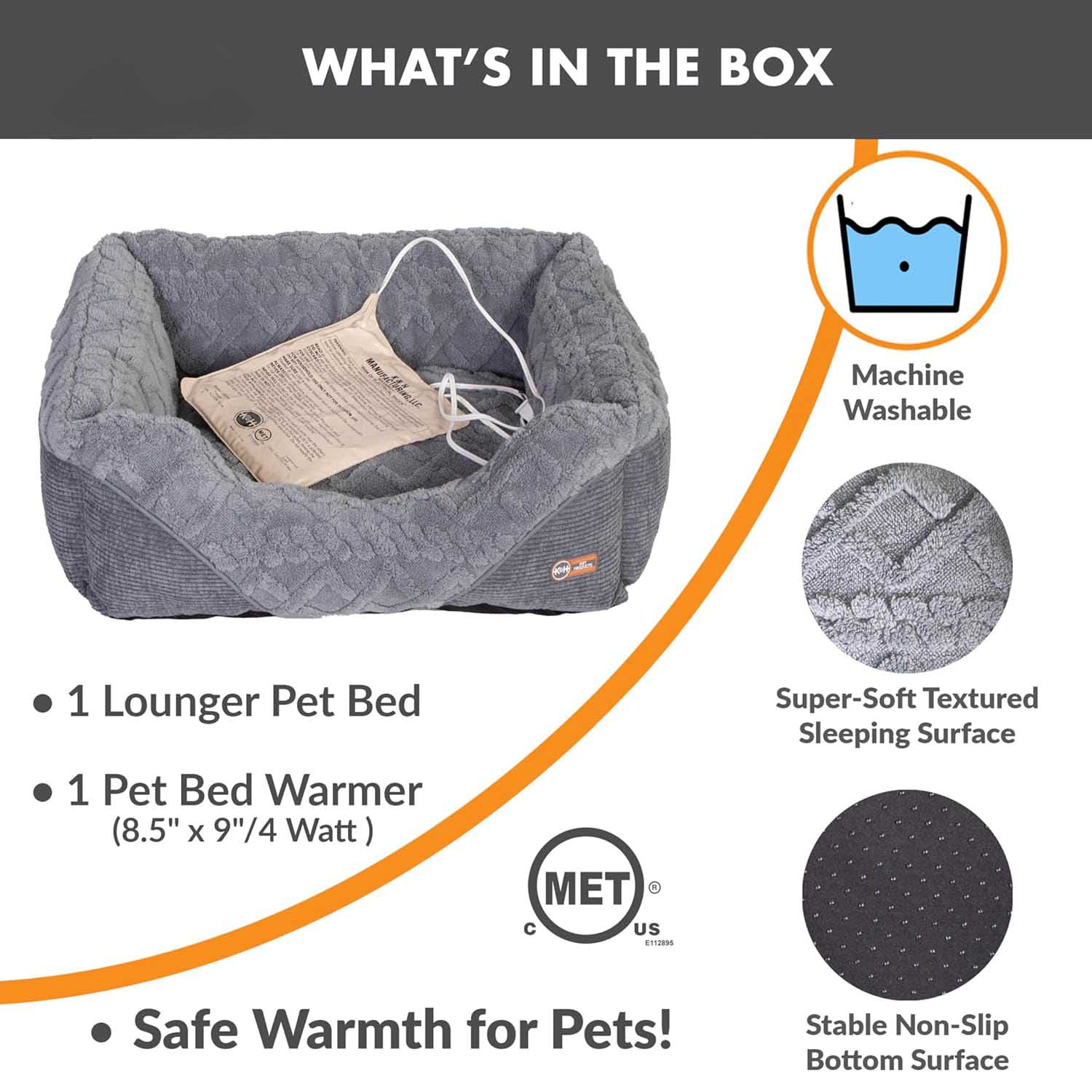 Heated Pet Lounge Bed