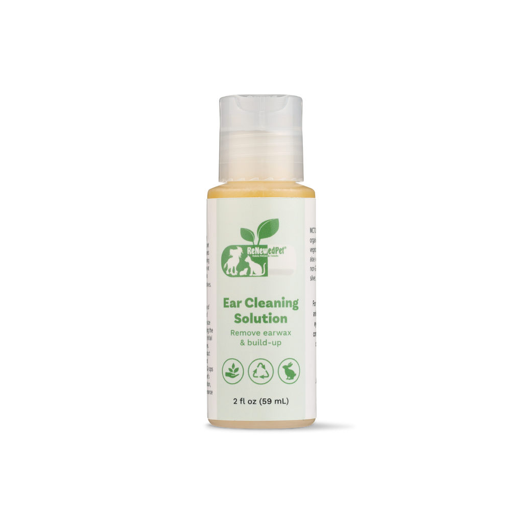 Amber pet ear cleaning solution bottle, 2 fl oz (59 mL), RenewedPet