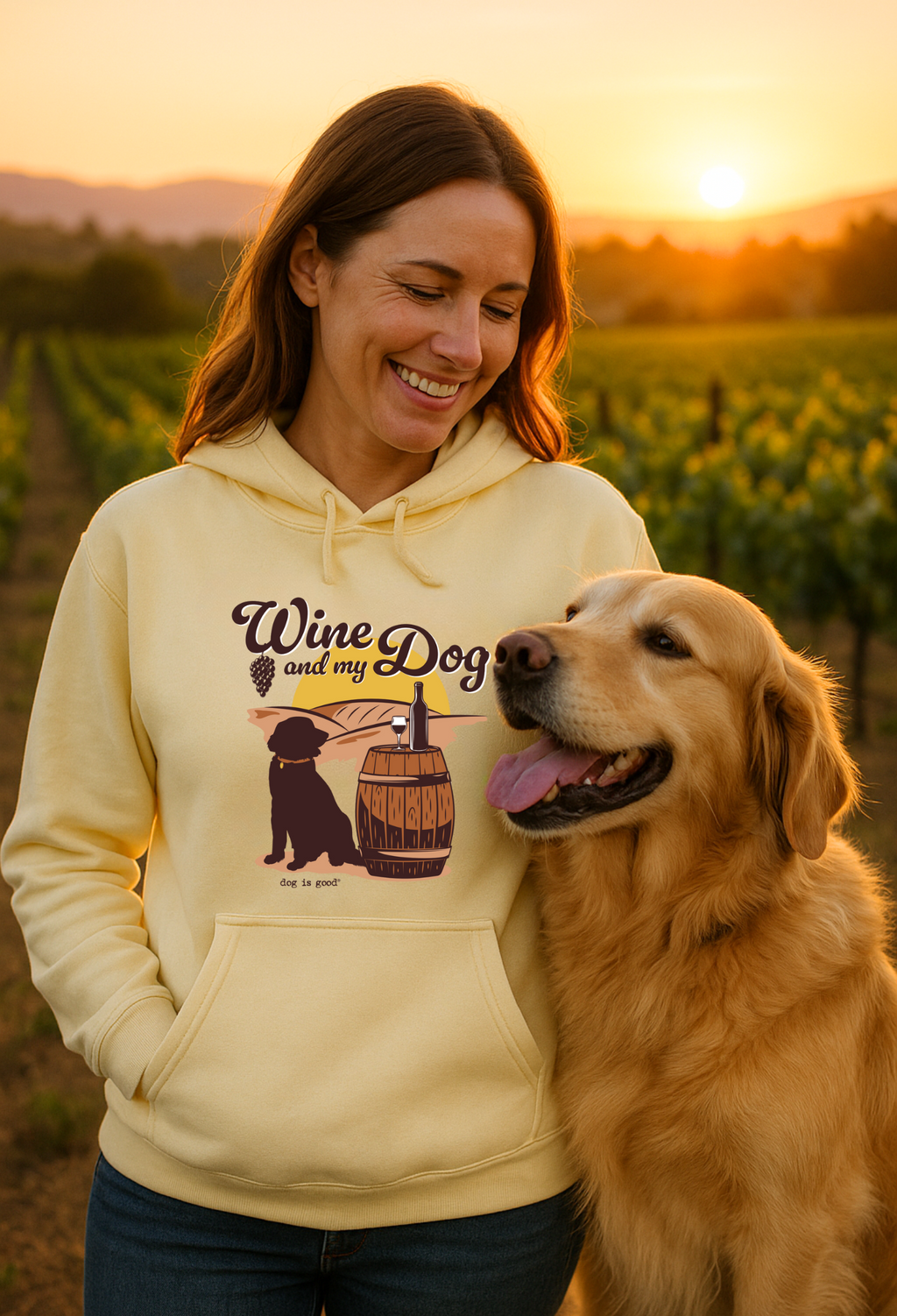 Wine & My Dog Hoodie